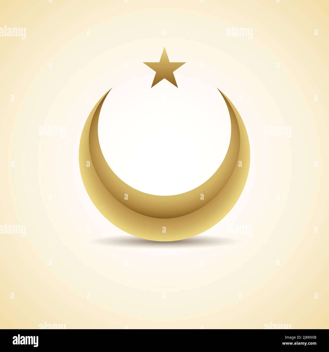 EID moubarak étoile du croissant islamique Illustration de Vecteur
