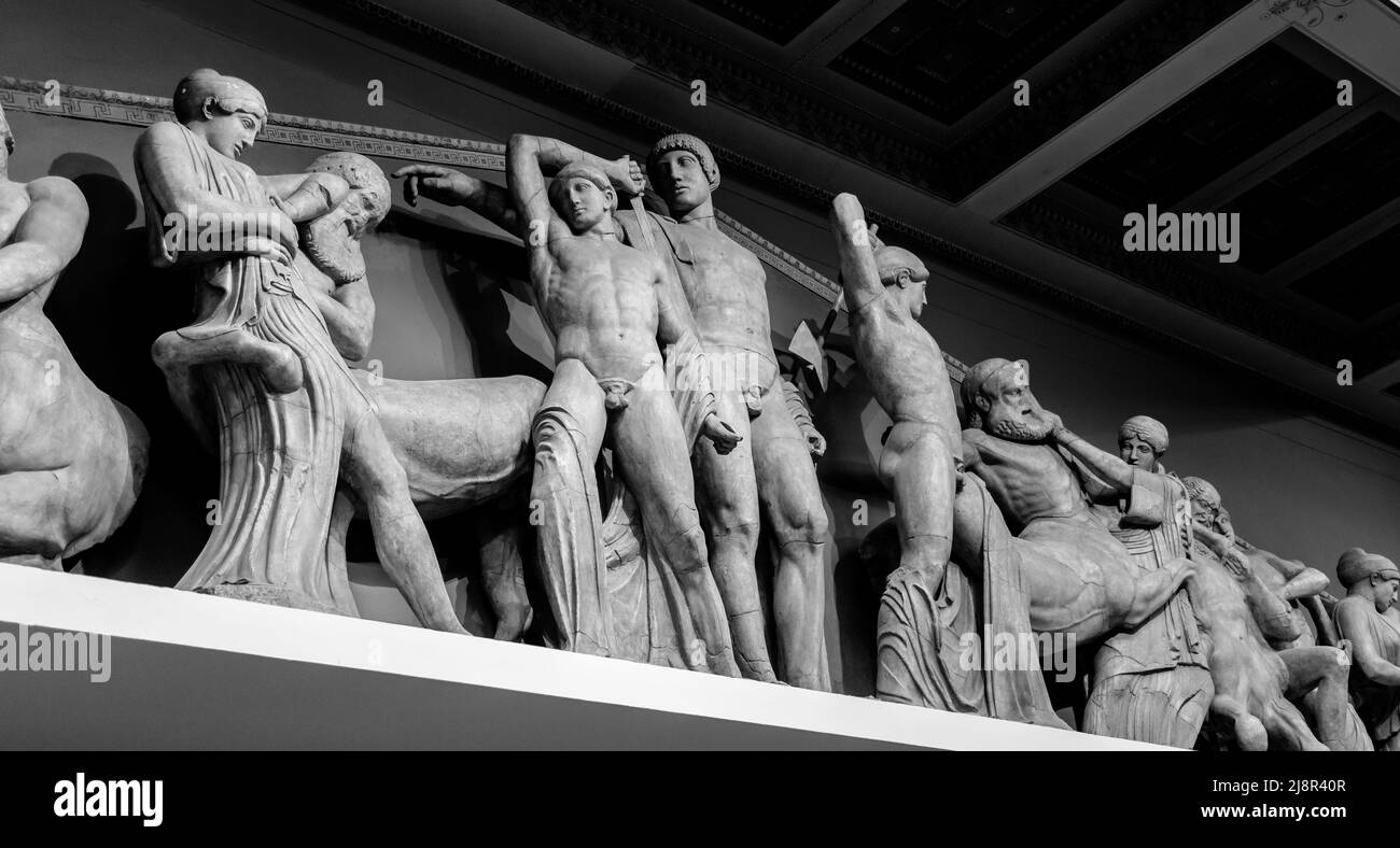 Zeus, Athéna et autres dieux grecs anciens Banque D'Images