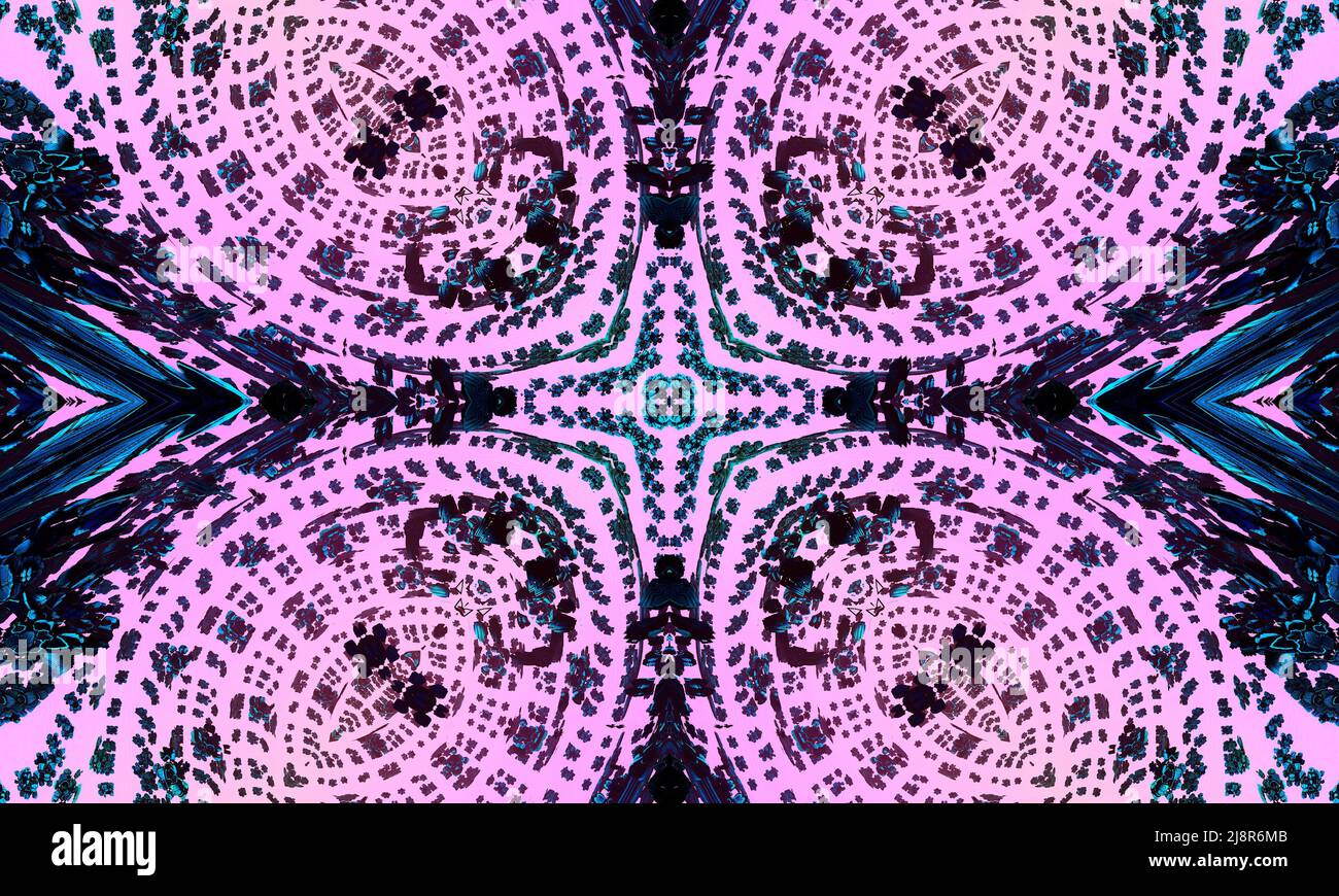 Motif mosaïque rose sans couture avec points. Décoration ethnique traditionnelle. Pour le papier peint, les fonds de motifs, la conception textile. Banque D'Images