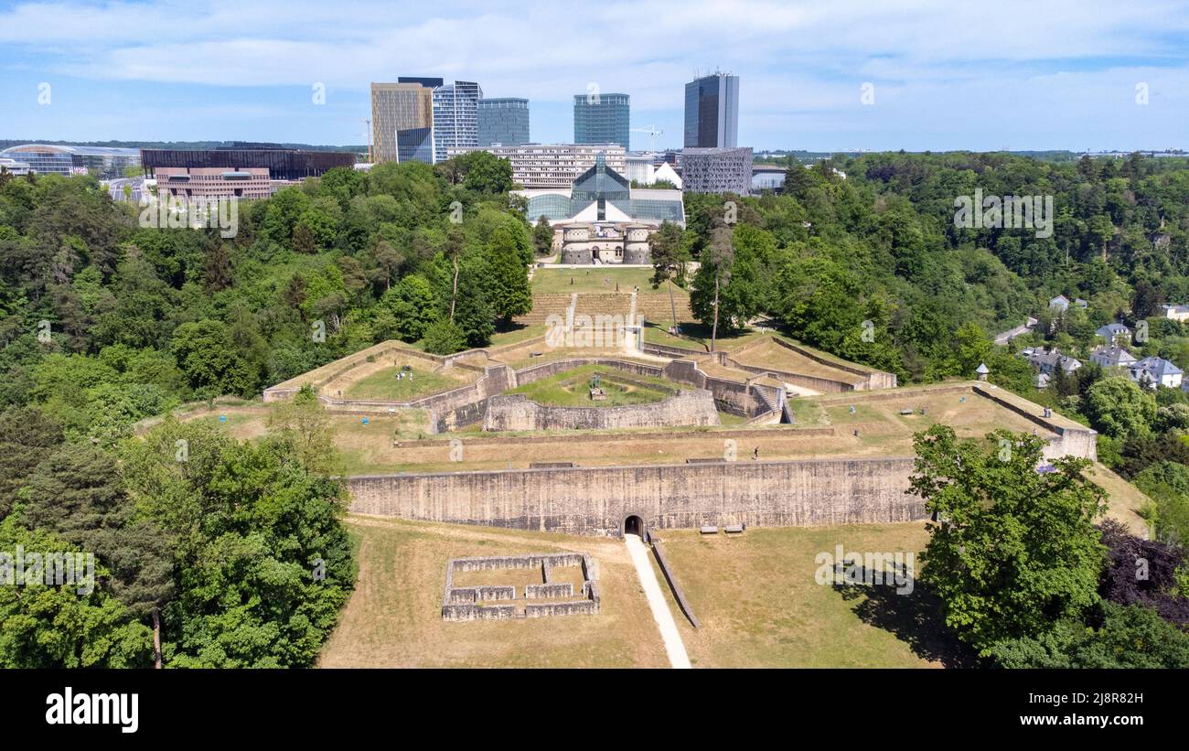 Fort Thüngen et Musée Draï Eechelen, Luxembourg Banque D'Images