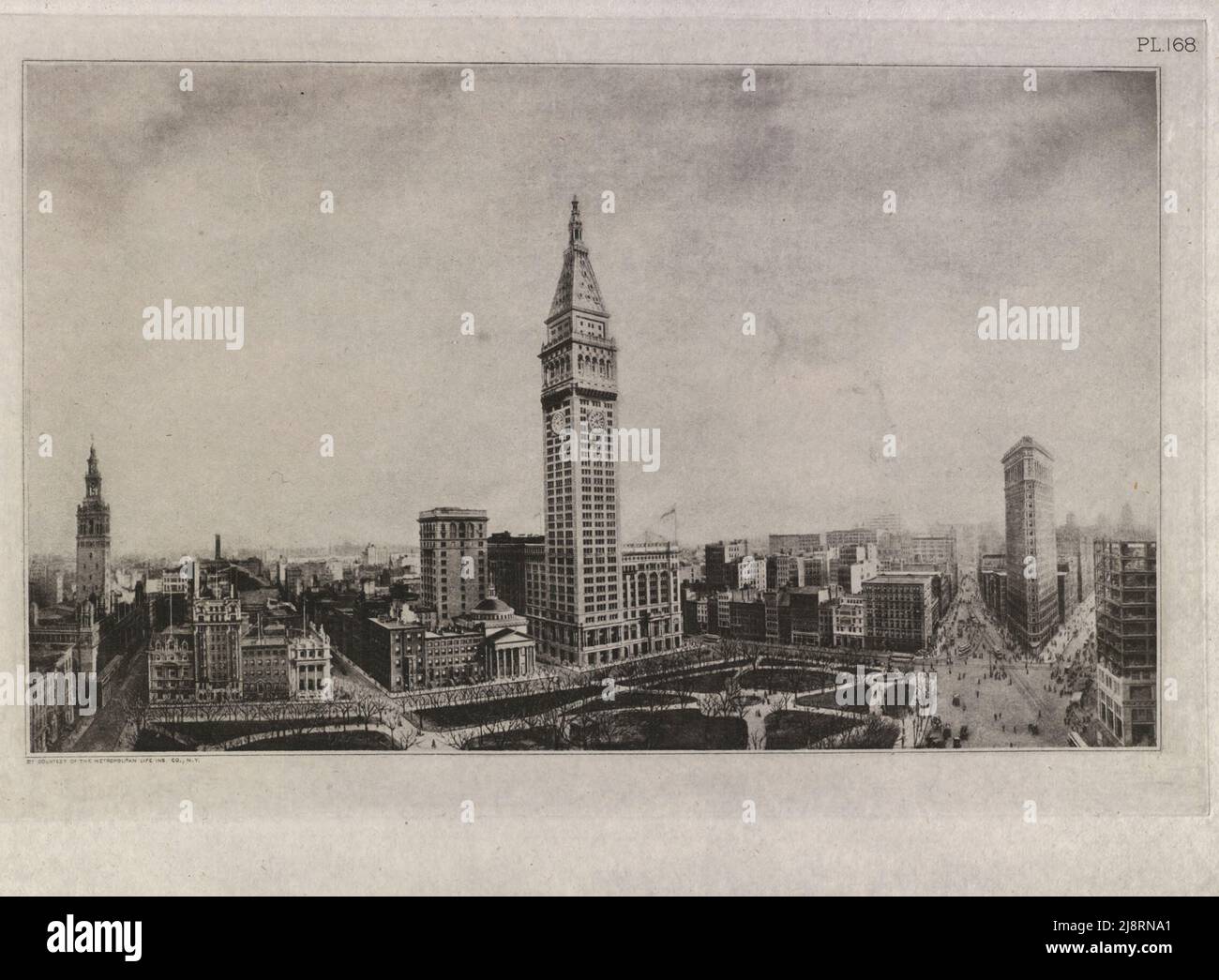 Madison Square 1909 l'iconographie de Manhattan Island, 1498-1909 compilée à partir de sources originales et illustrée par des reproductions photo-intaglio de cartes, plans, vues et documents importants dans des collections publiques et privées - Volume 3 par Isaac Newton Phelps Stokes, éditeur New York : Robert H. Dodd 1918 Banque D'Images