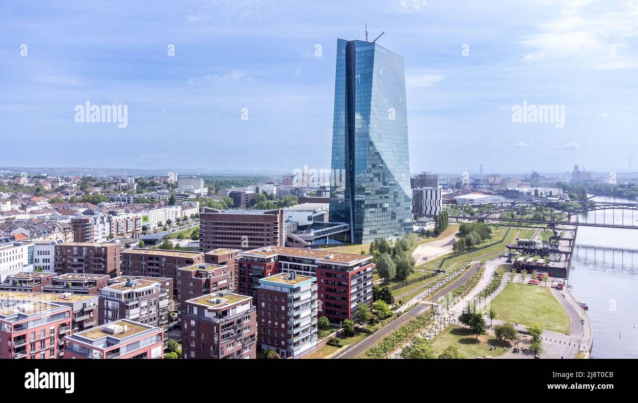 Banque centrale européenne ou Europäische Zentralbank (EZB), Francfort, Allemagne Banque D'Images