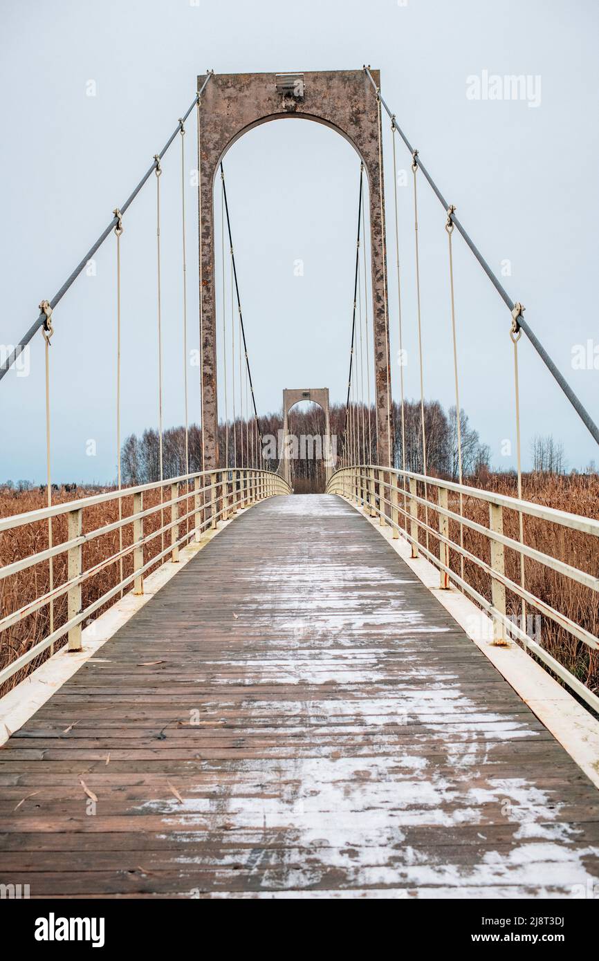 Pont Roosisaare, Voru, Estonie Banque D'Images