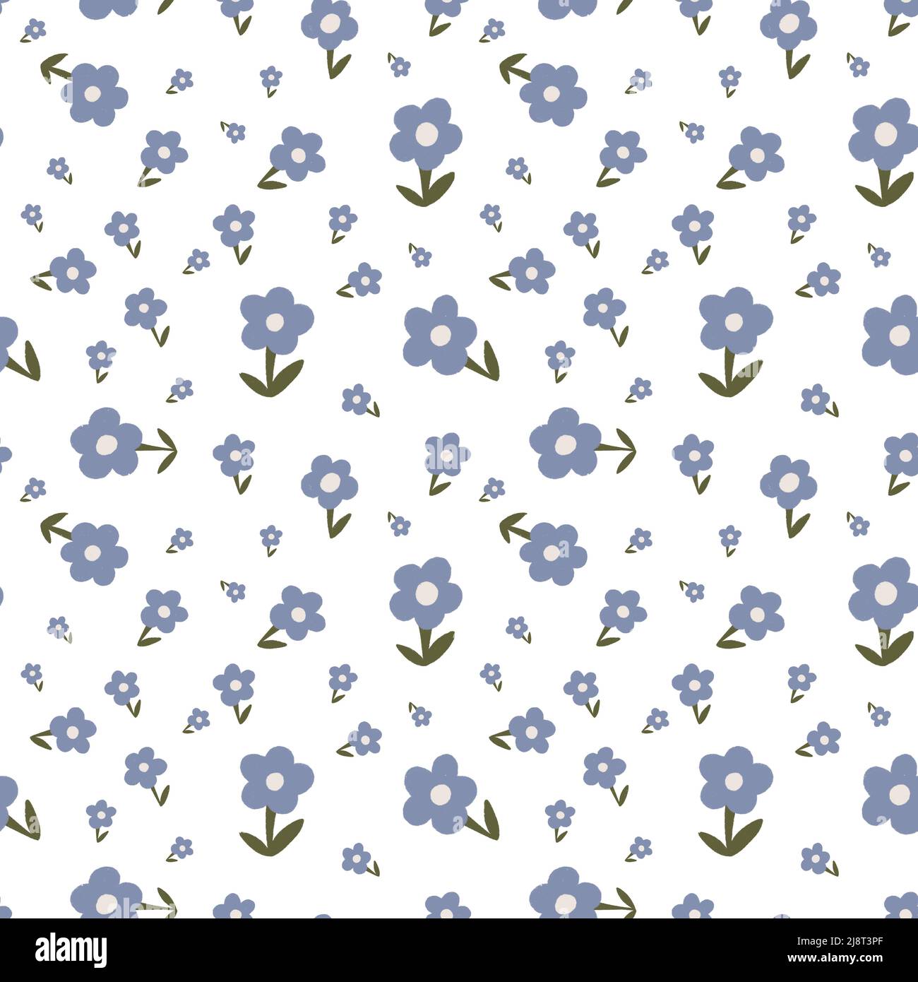 Motif fleuri. Illustration avec de petites fleurs. Imprimer avec des fleurs  et des feuilles pour les textiles, l'impression, les vêtements,  l'emballage, le décor et le papier peint. Passé Photo Stock - Alamy