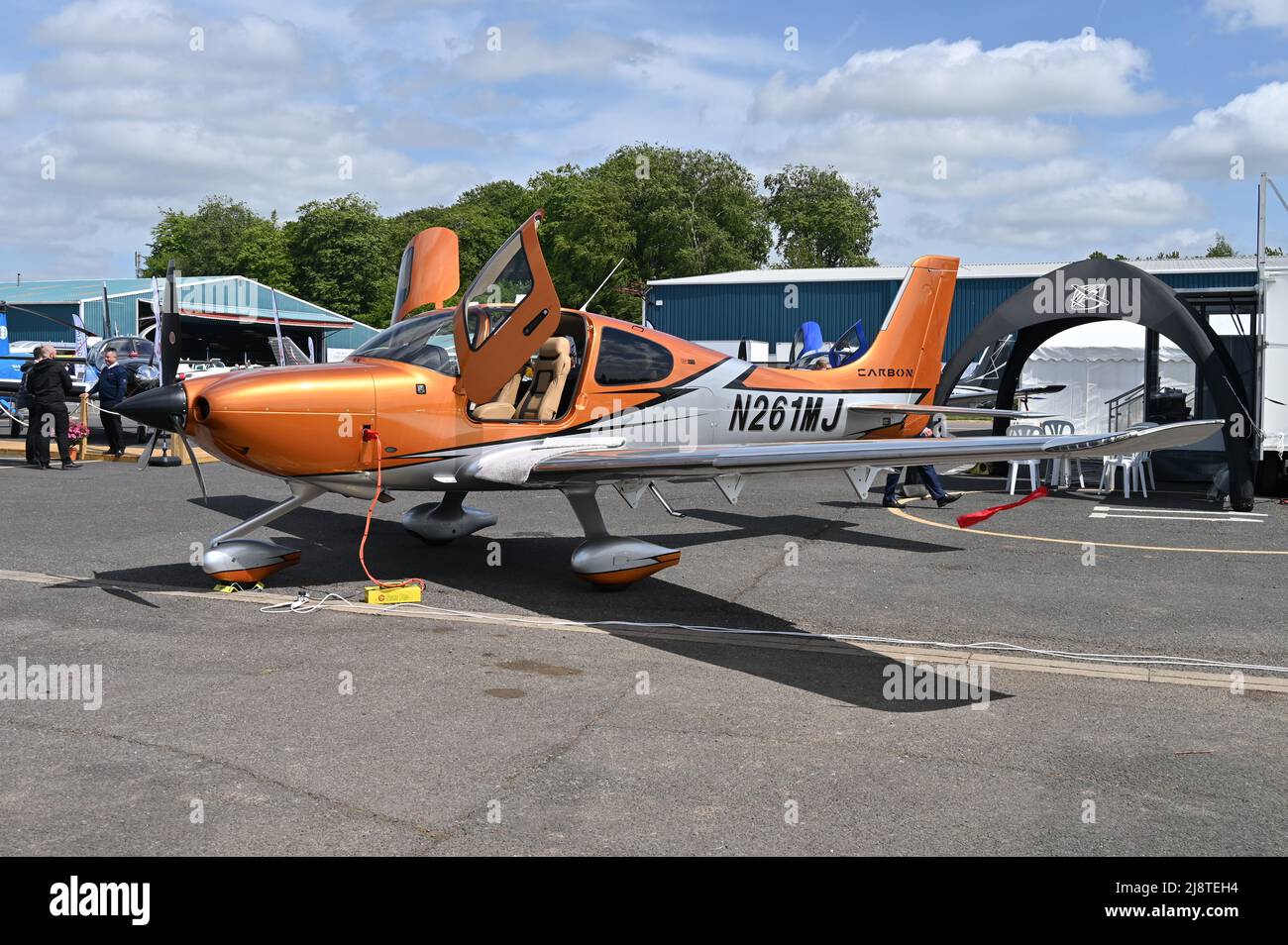 Cirrus SR22, Parc aérien de Wycombe, Booker, Buckinghamshire Banque D'Images