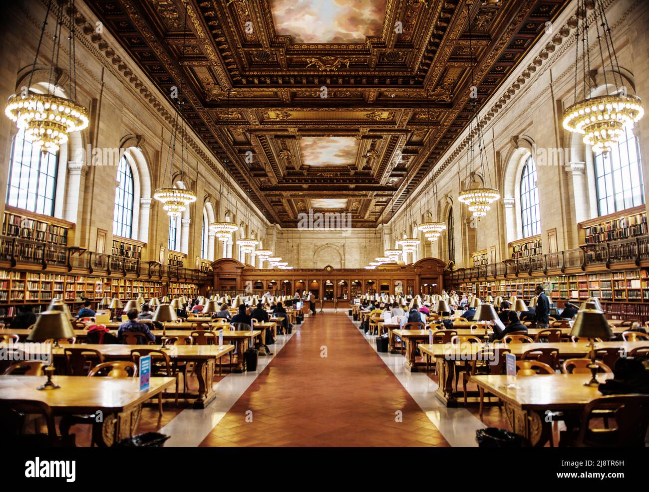 Intérieur de la bibliothèque publique de New York Photo Stock - Alamy
