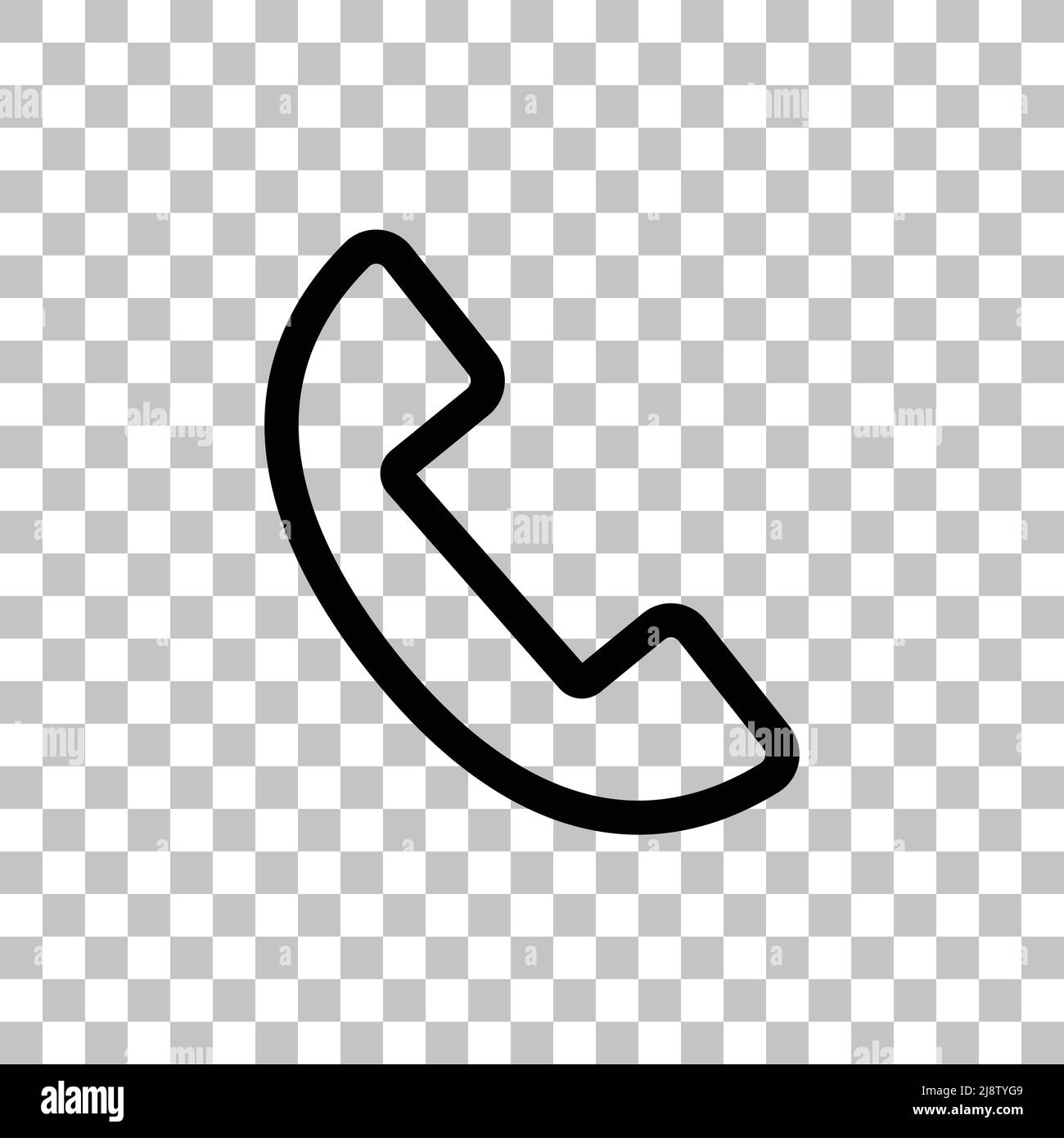 Icône de téléphone isolée sur fond transparent. Vecteur modifiable. Illustration de Vecteur