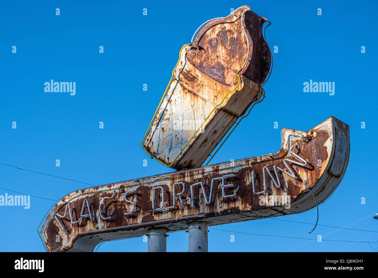 Restaurant Mac's Drive Inn à fort Gibson, Oklahoma, un favori des habitants de la région depuis 1963. (ÉTATS-UNIS) Banque D'Images