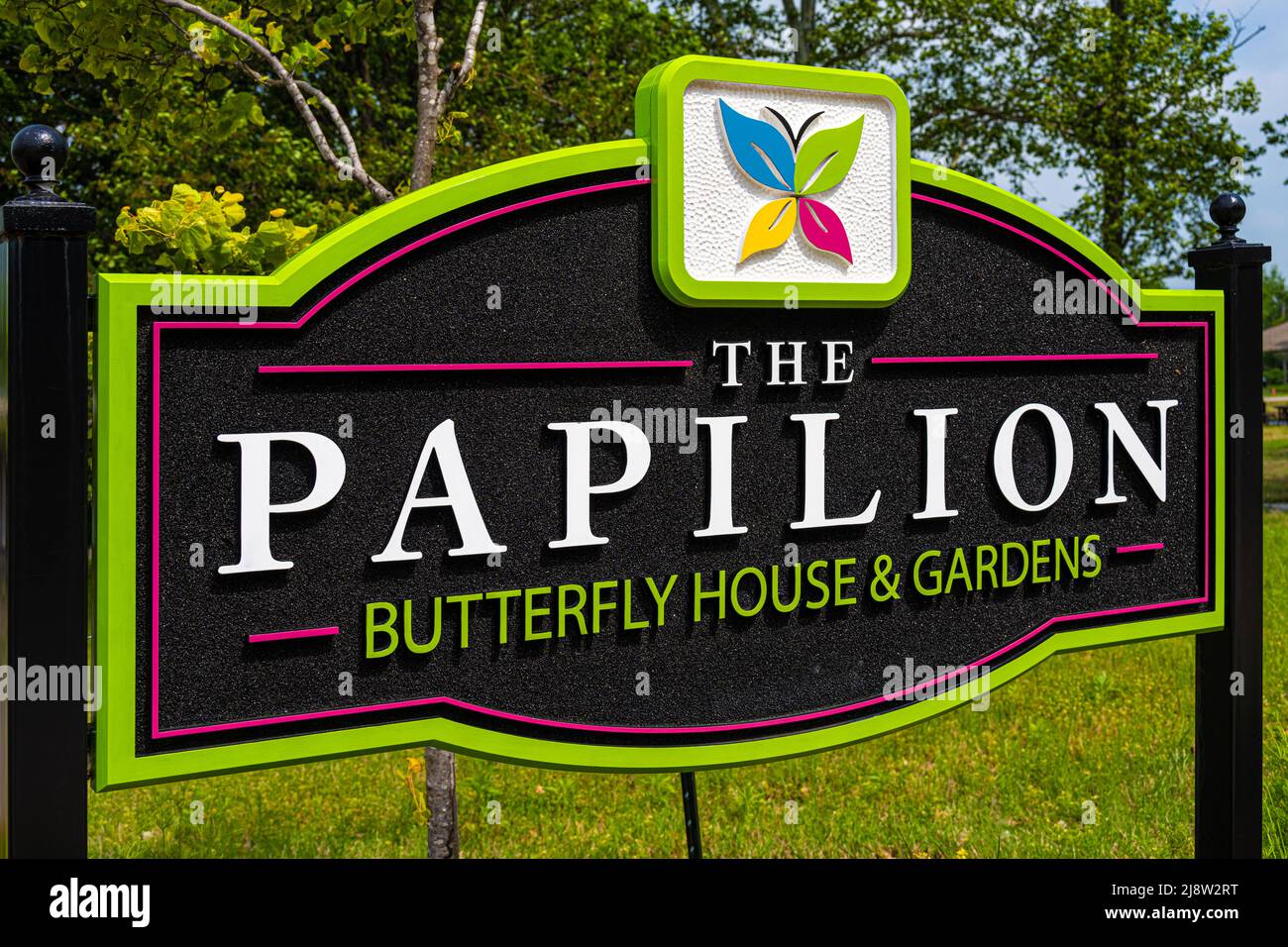 La Maison papillon et les jardins de Paplion à Muskogee, Oklahoma. (ÉTATS-UNIS) Banque D'Images