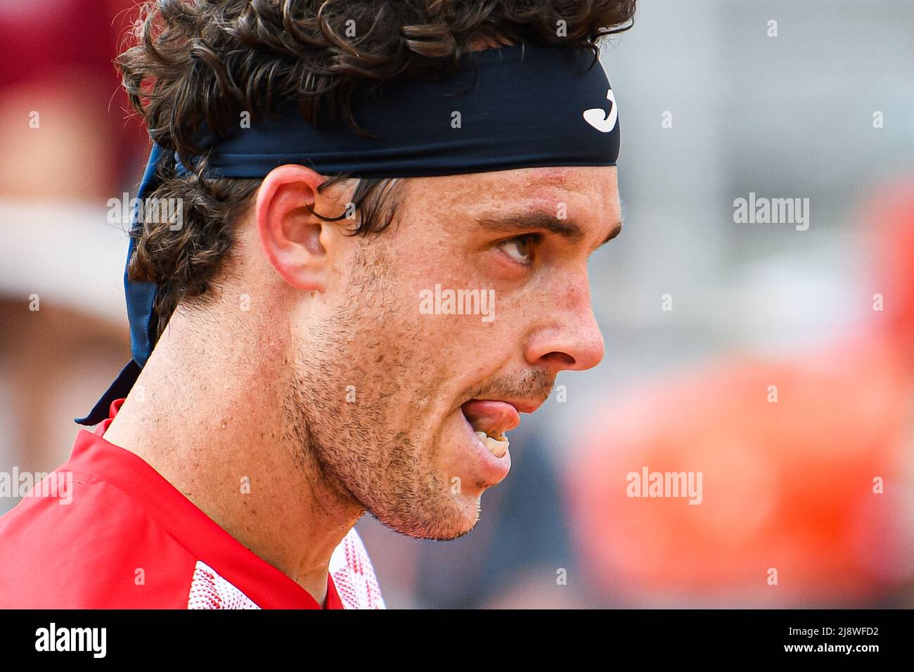 Marco Cecchinato, d'Italie, lors de la deuxième manche à Roland-Garros (Open de France), tournoi de tennis Grand Slam le 3 juin 2021 à Roland-Garros stadiu Banque D'Images