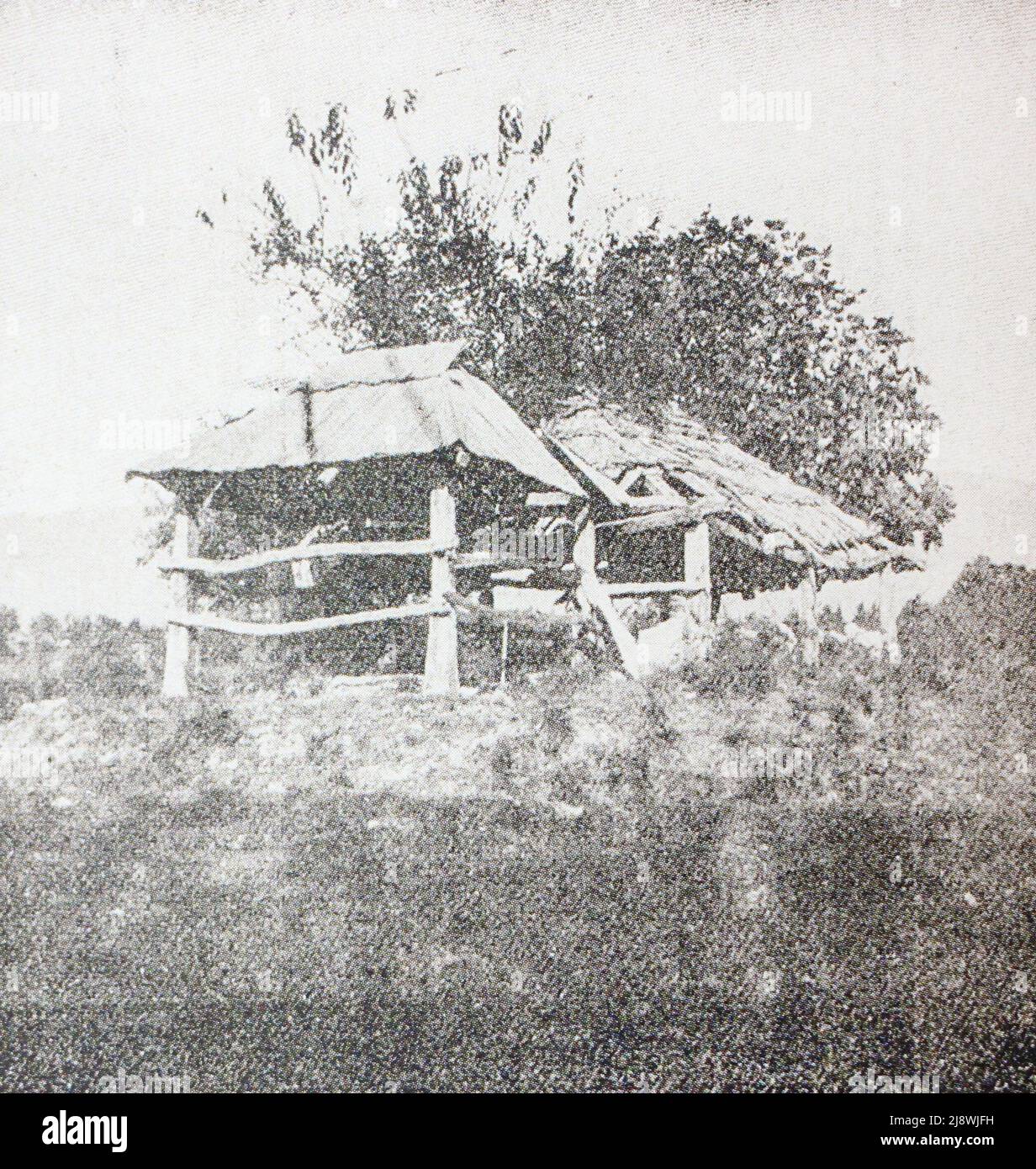 Lieux de sépulture des abkhazes. Photo du début du 20th siècle. Banque D'Images