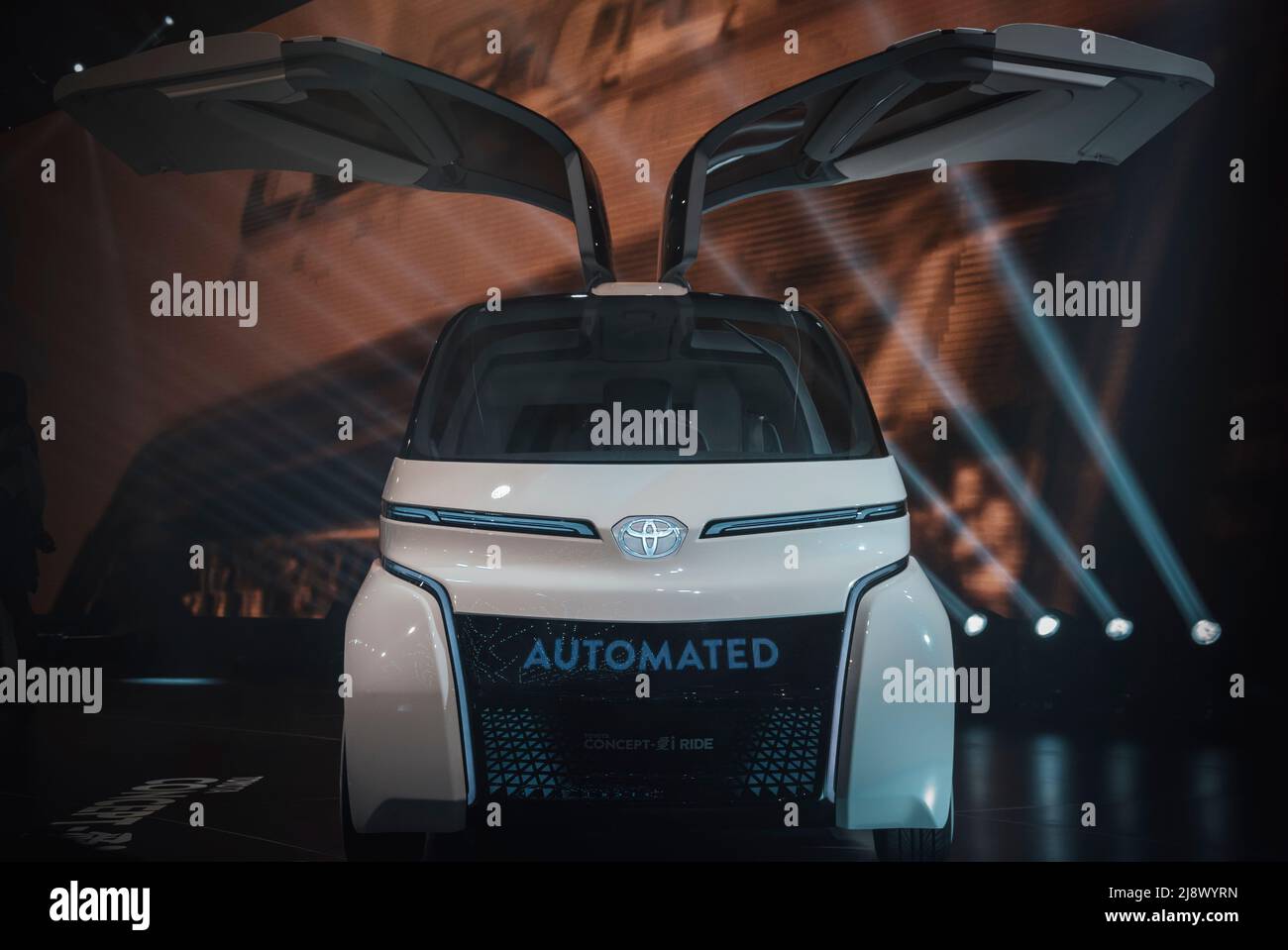 Toyota concept I 4 exposé au salon de l'automobile de São Paulo. Banque D'Images