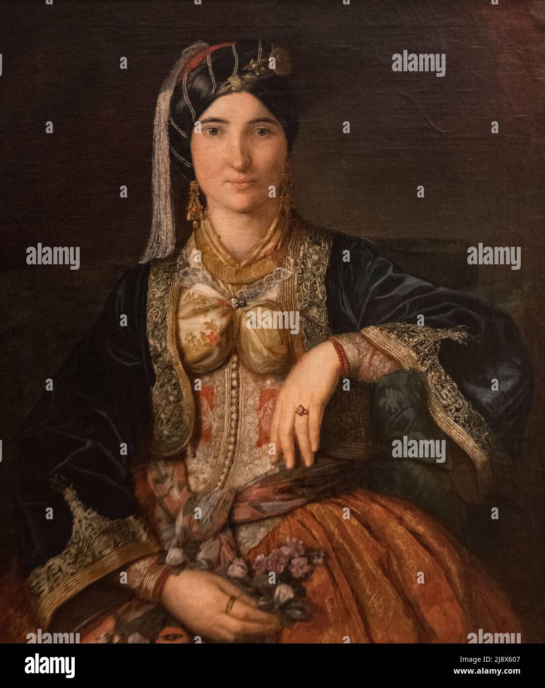 Katarina Ivanovic - Portrait de la femme de Belgrade (1846-47) Banque D'Images