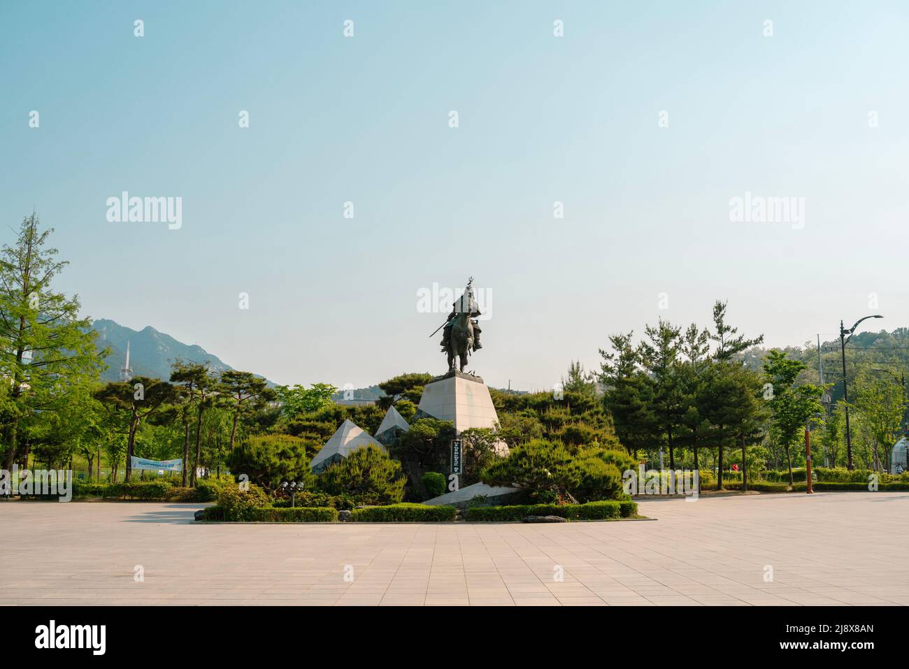 Séoul, Corée - 17 mai 2022 : Statue du Gam-chan au parc Nakseongdae Banque D'Images