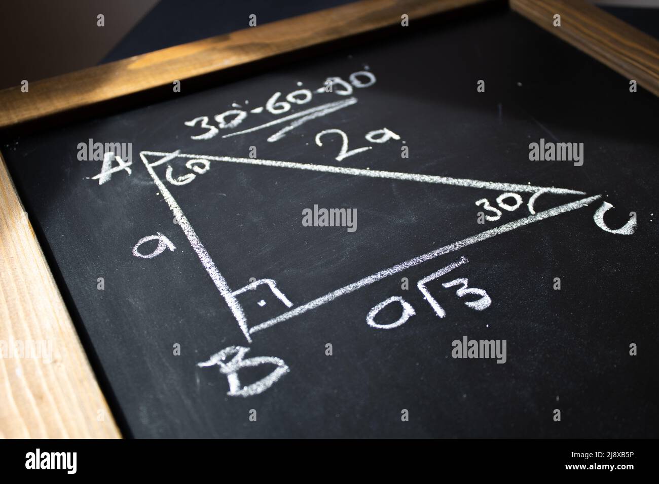 Calculs de triangle sur la carte Banque D'Images