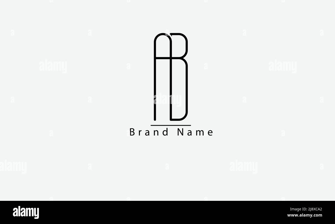 Lettres de l'alphabet initiales Monogram logo AB BA A B Illustration de Vecteur