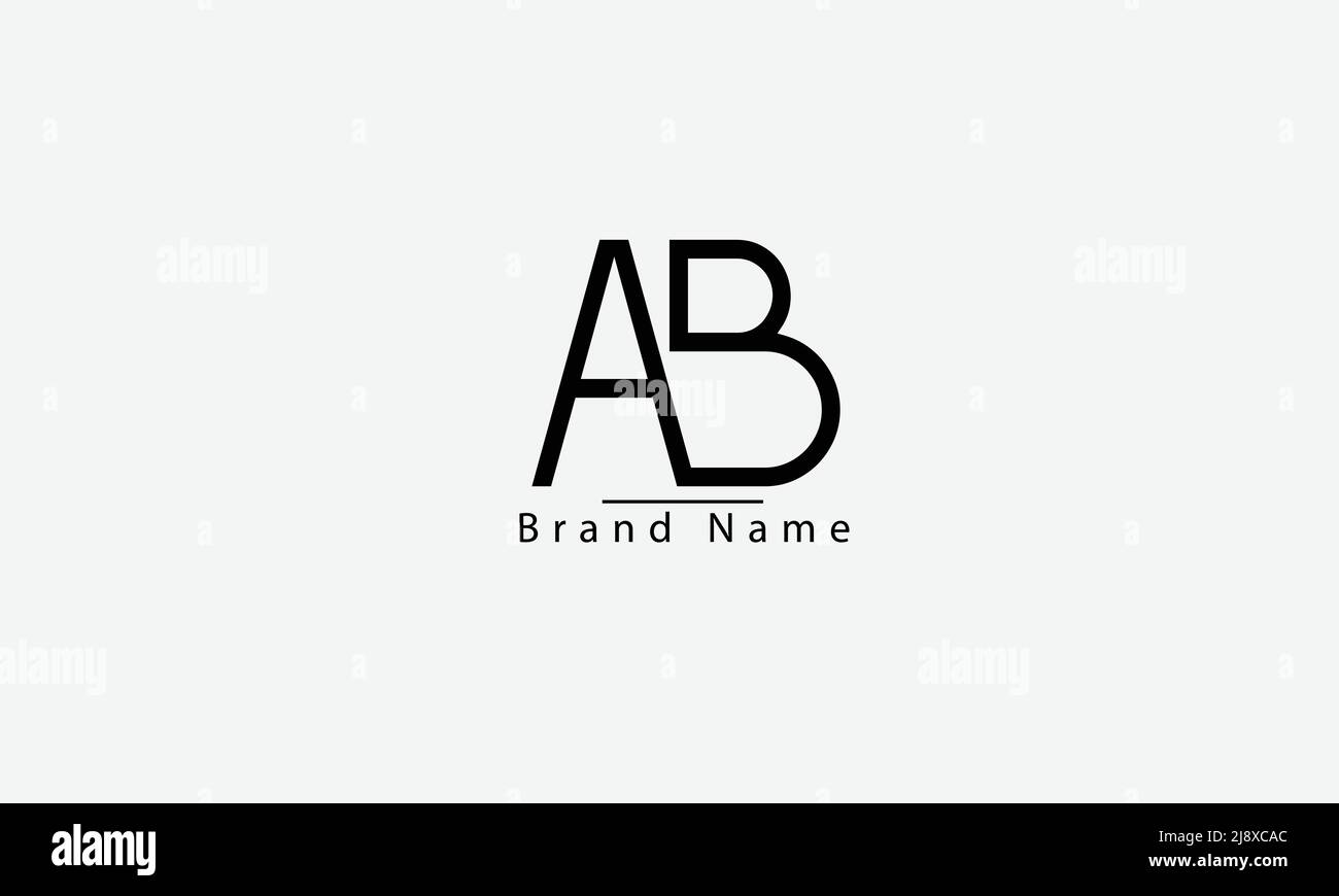 Lettres de l'alphabet initiales Monogram logo AB BA A B Illustration de Vecteur