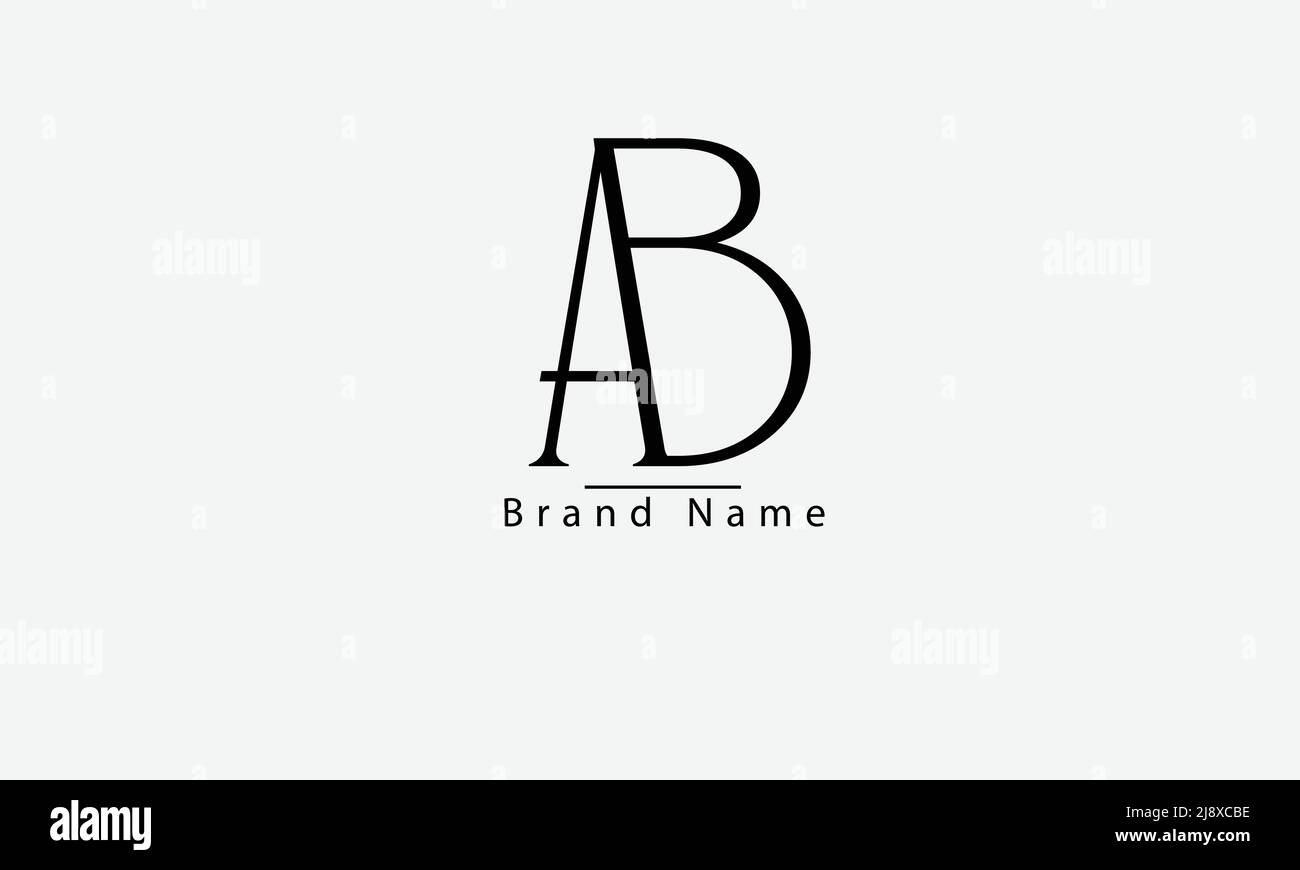 Lettres de l'alphabet initiales Monogram logo AB BA A B Illustration de Vecteur