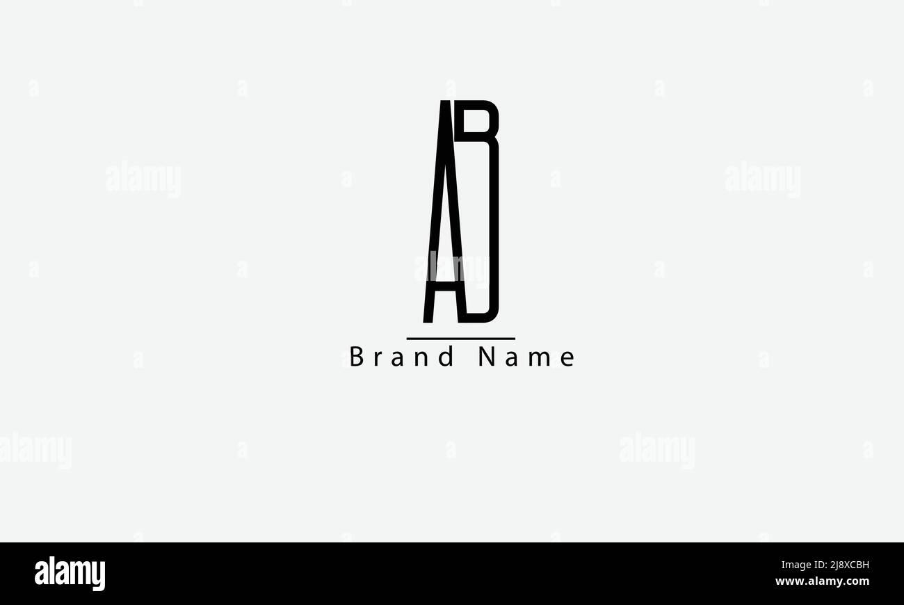 Lettres de l'alphabet initiales Monogram logo AB BA A B Illustration de Vecteur