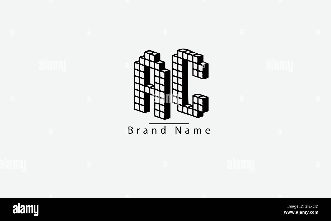 Lettres de l'alphabet initiales Monogram logo AC CA A C Illustration de Vecteur