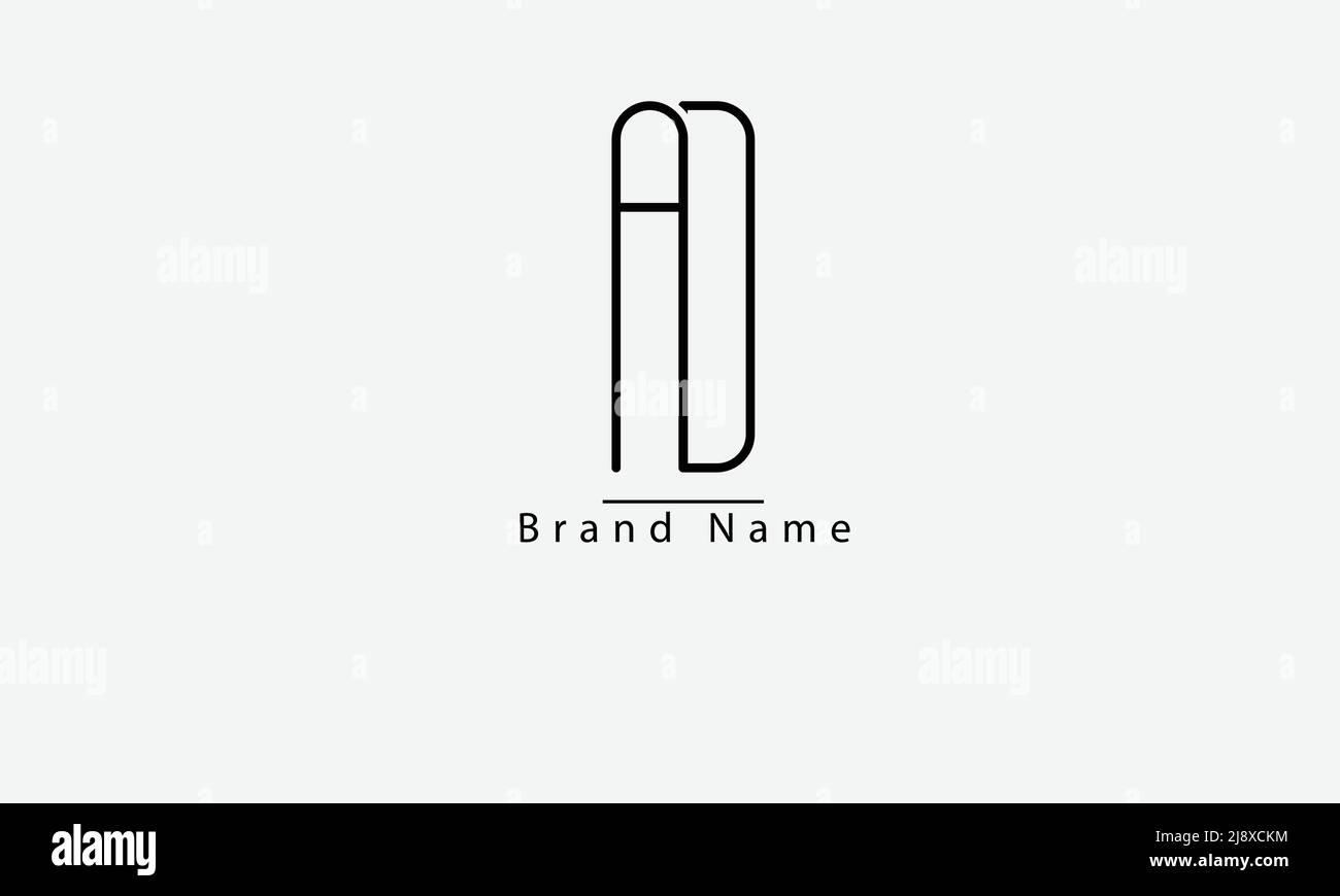 Lettres de l'alphabet initiales Monogram logo AD DA A D Illustration de Vecteur