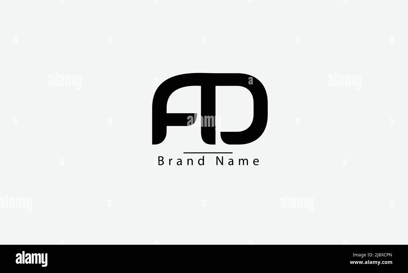 Lettres de l'alphabet initiales Monogram logo AD DA A D Illustration de Vecteur