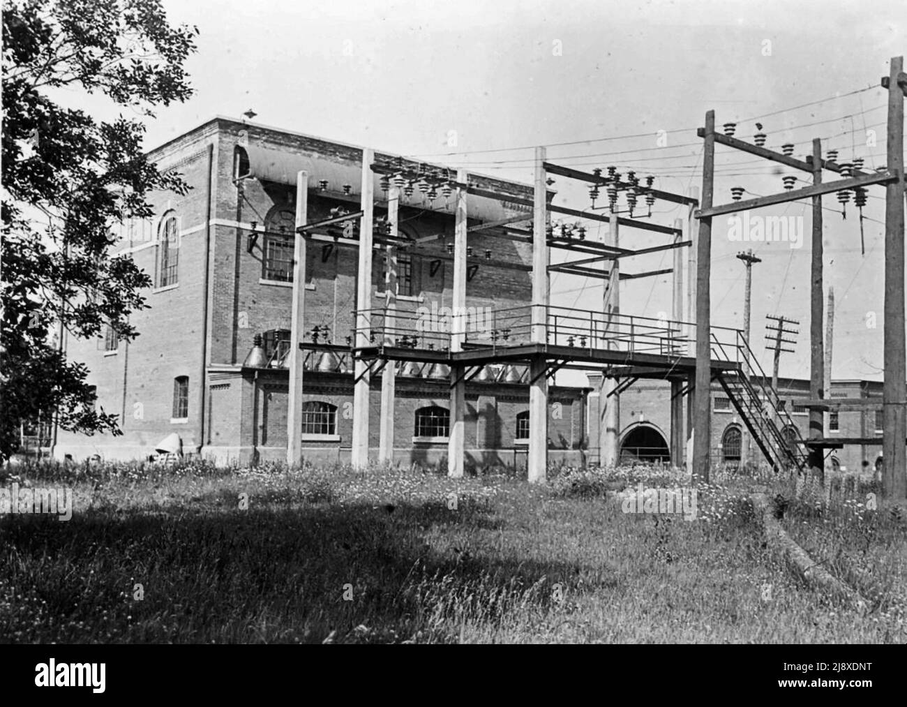 Centrale électrique sur la rivière Trent à Trenton (Ontario) vers. 1913 Banque D'Images