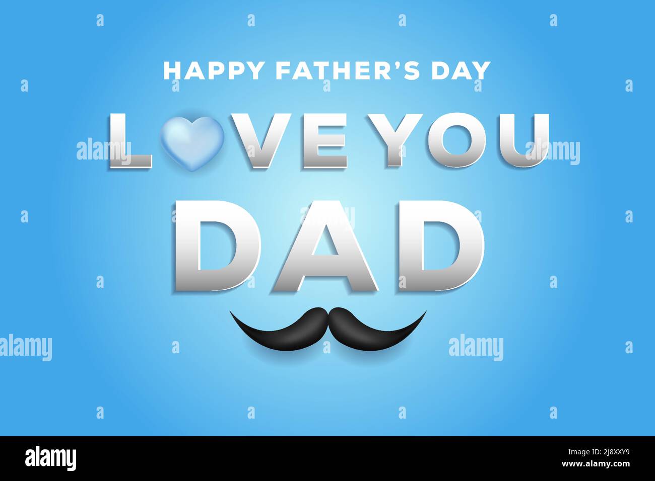 illustration réaliste du fond de la fête des pères Illustration de Vecteur