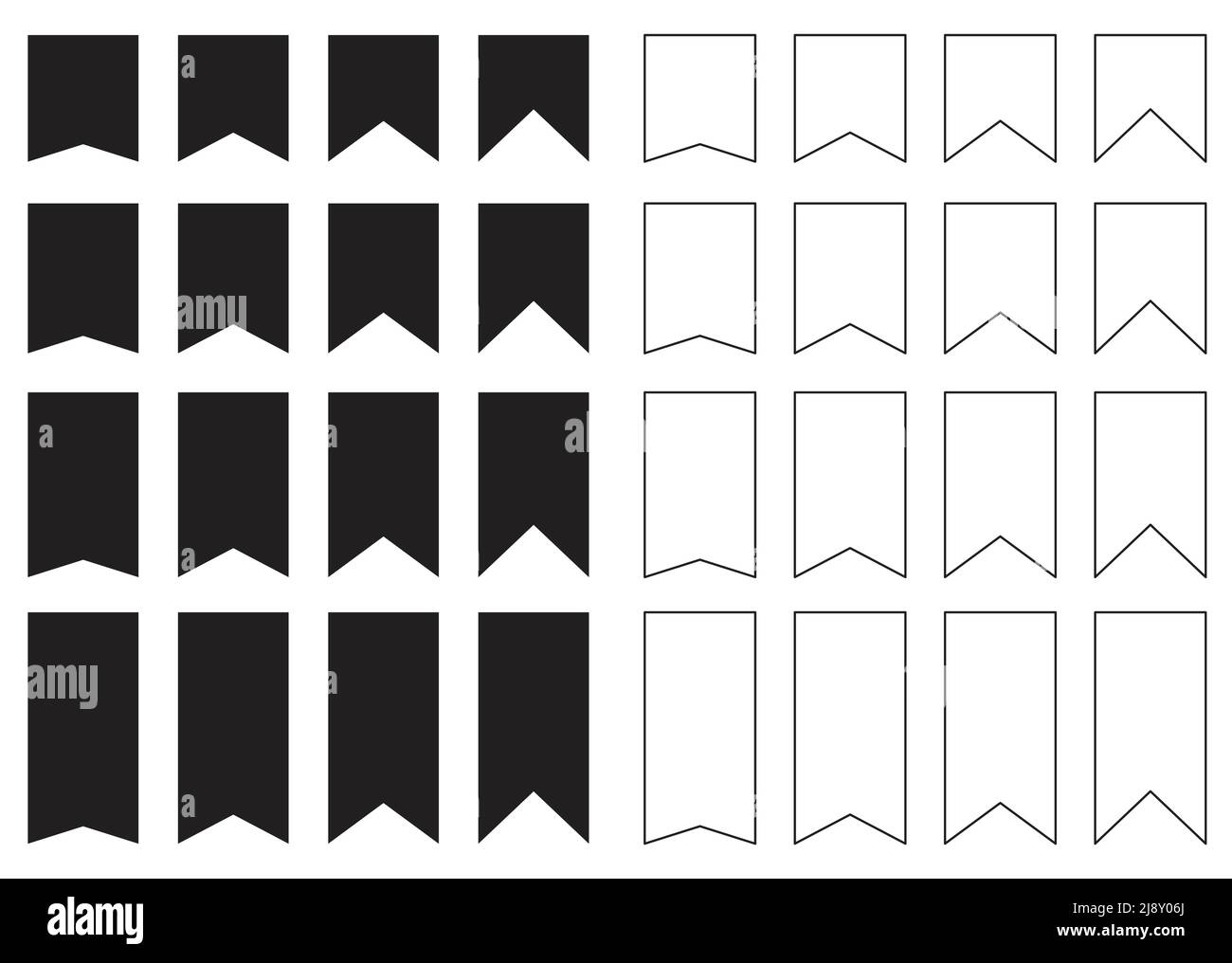 Style de ligne continue et mince d'icône de signet ou de favori. Illustration de Vecteur