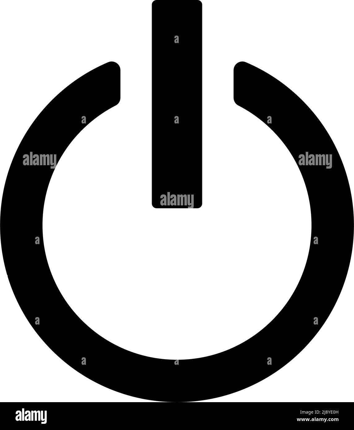 Illustration du vecteur de l'icône Power en noir. Vecteur modifiable. Illustration de Vecteur