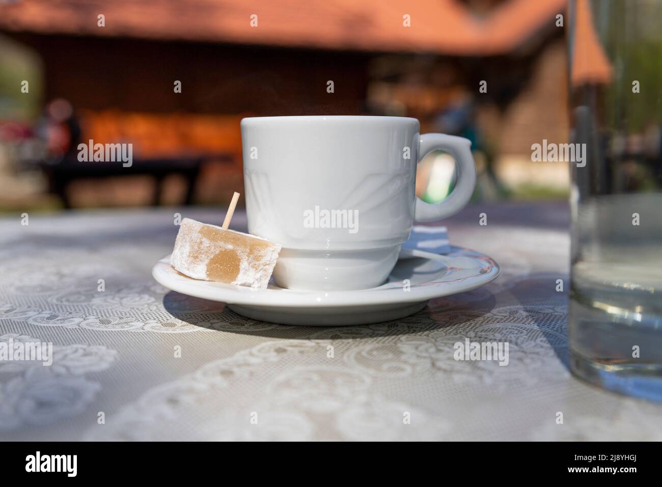 Tasse de café sur la table. Café turc traditionnel Banque D'Images