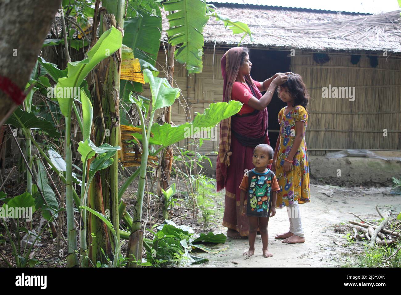Mai 06 2019, Barisal, Bangladesh. Une image d'un village. Banque D'Images