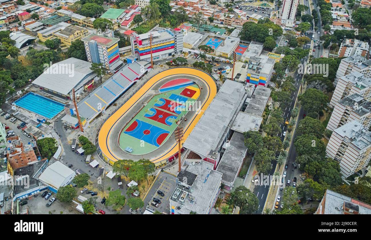 CARACAS, VENEZUELA, MAI 2022, complexe sportif de Multisport, Vélodrome de Teo Capriles Banque D'Images