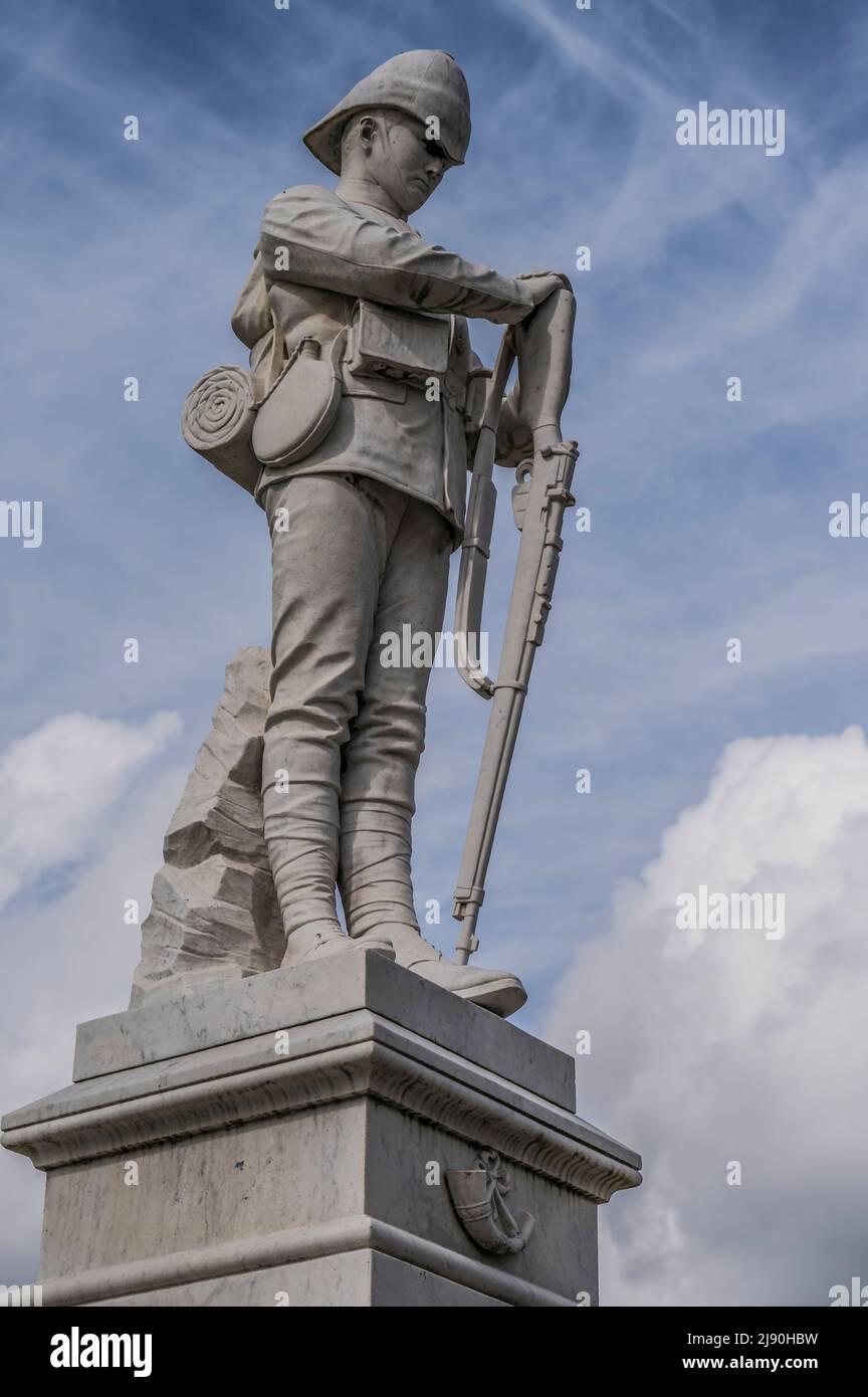 L'image est du Mémorial de guerre de la Reine Victoria aux hommes de l'infanterie légère du Shropshire du roi KSLI qui étaient Kia pendant la guerre des Boers d'Afrique du Sud de 1899 Banque D'Images