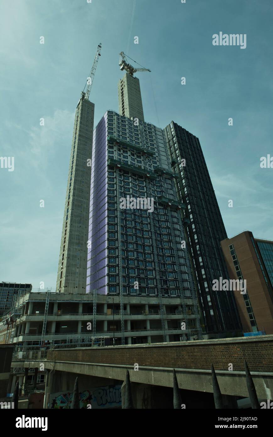 Construction d'appartements modulaires par East Croydon South London Banque D'Images