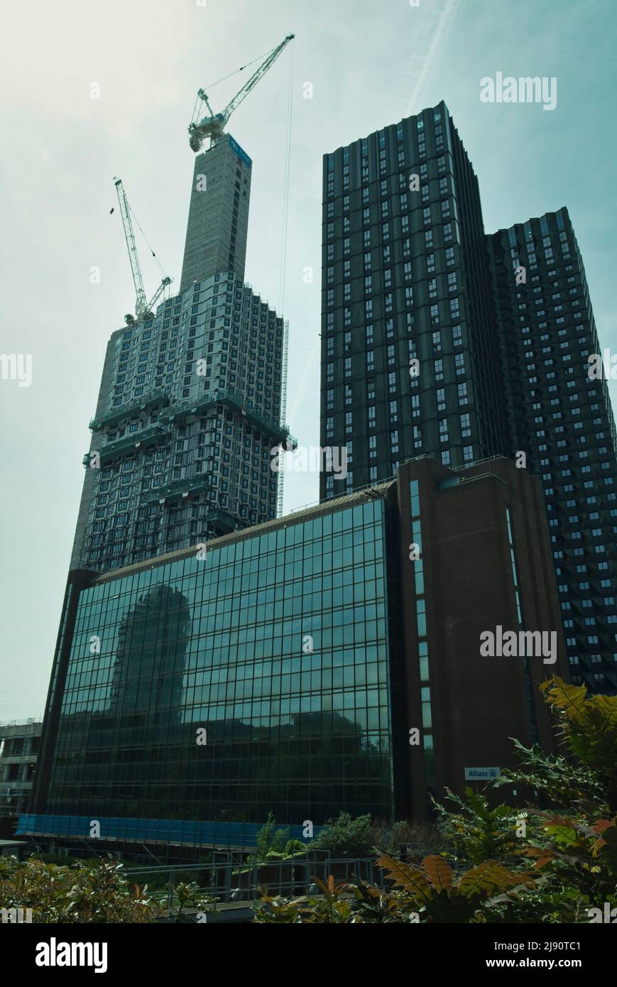 Construction d'appartements modulaires par East Croydon South London Banque D'Images