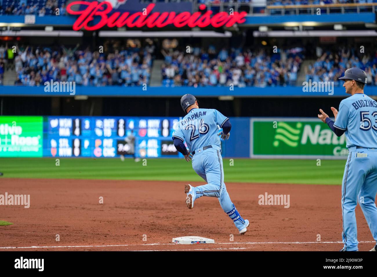 Matt Chapman (26), infieleur de Toronto Blue Jay, a été au centre (431 pieds) lors d'un match de MLB entre Seattle Mariners et Toronto Blue Jays au Rog Banque D'Images