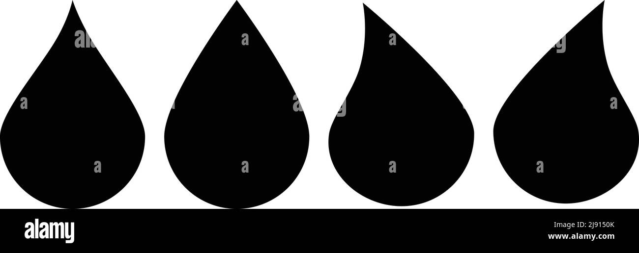 Icône représentant une silhouette de gouttelettes d'eau. Vecteur modifiable. Illustration de Vecteur