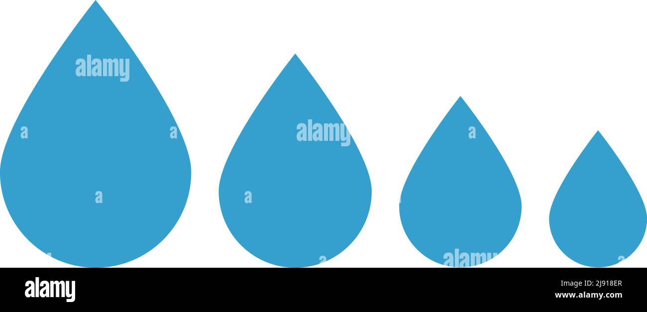 Icône de droplet définie avec différentes tailles. Vecteur modifiable. Illustration de Vecteur