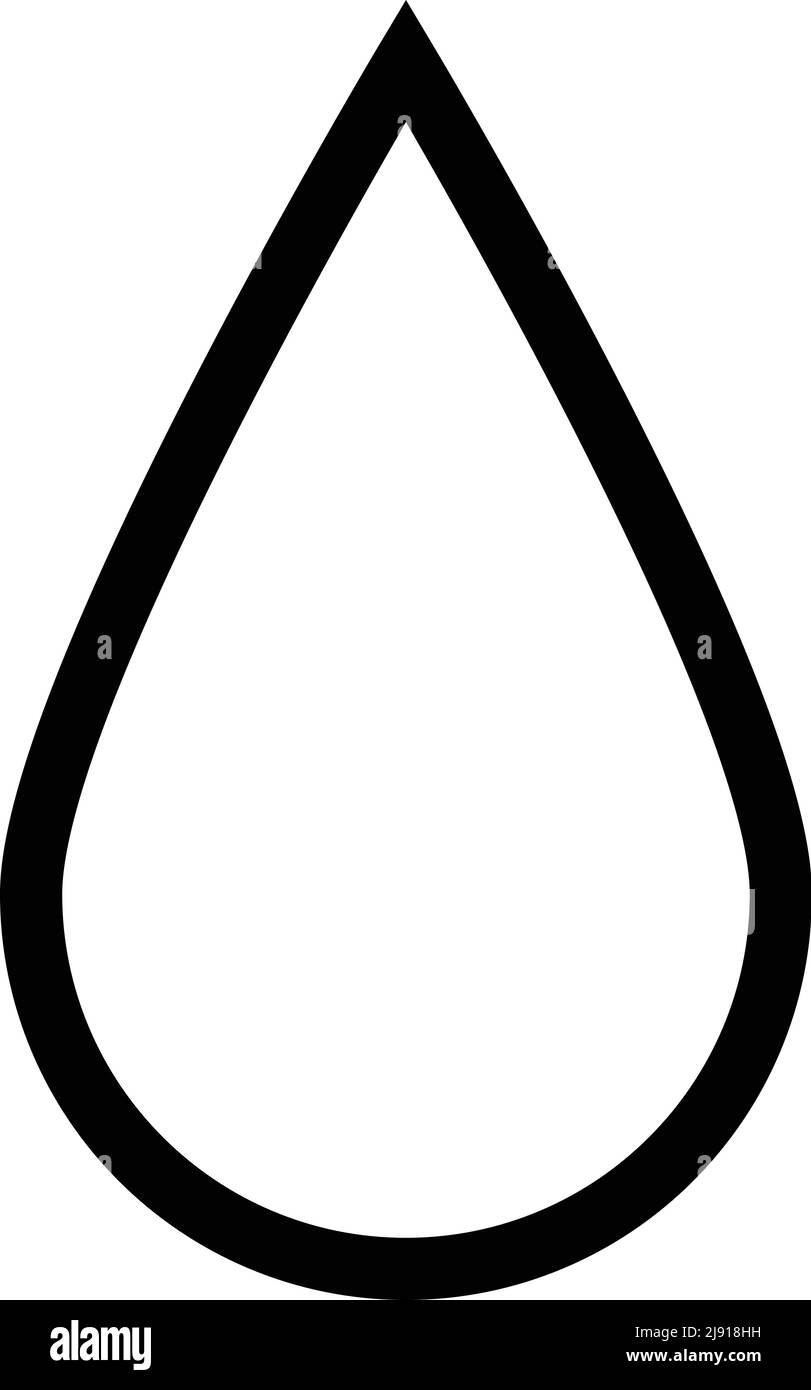 Icône de goutte d'eau à contour noir. Vecteur modifiable. Illustration de Vecteur