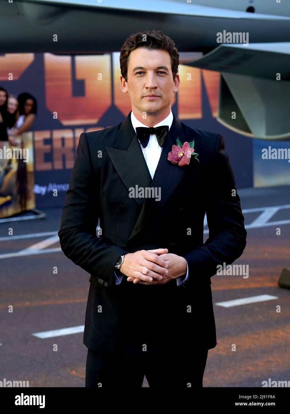 Miles Teller participe à la première britannique de Top Gun: Maverick à l'Odeon Leicester Square, dans le centre de Londres. Date de la photo: Jeudi 19 mai 2022. Banque D'Images