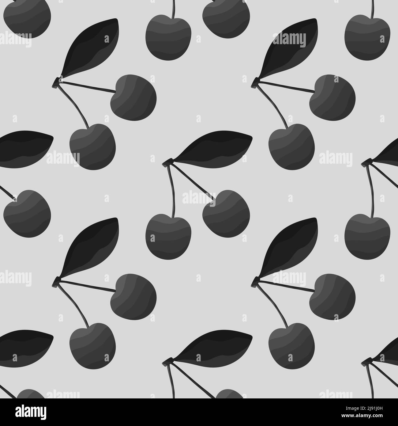 Motif de cerise sans couture aux fruits d'été pour les tissus et l'emballage, les draps et les enfants, ainsi que le papier d'emballage et les passe-temps Banque D'Images