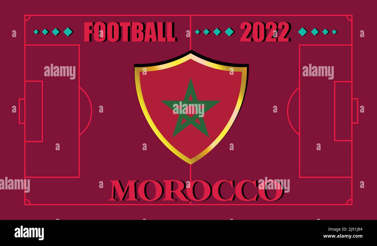Drapeau maroc equipe de football Banque d'images vectorielles - Alamy