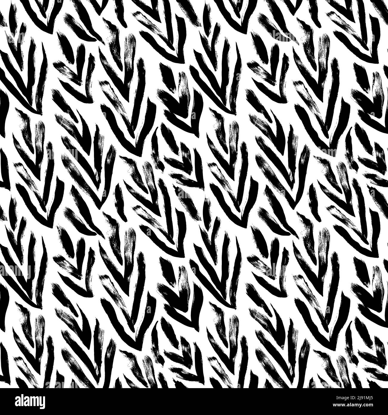 Décoration de grunge à motif vectoriel avec feuilles noires audacieuses. Illustration de Vecteur