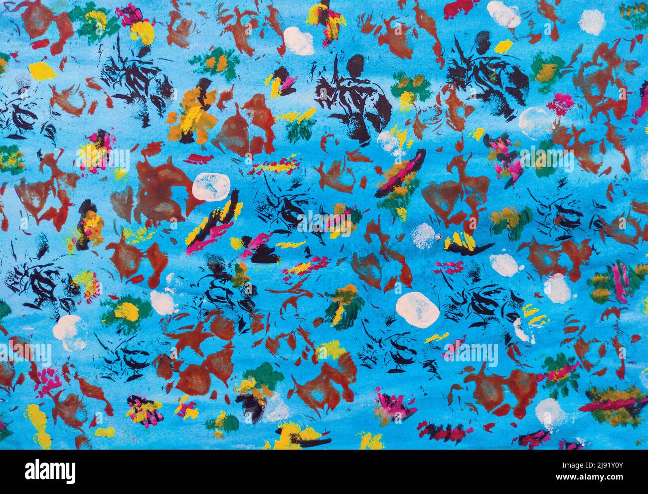 Fonds marins abstrait peinture art moderne Banque D'Images