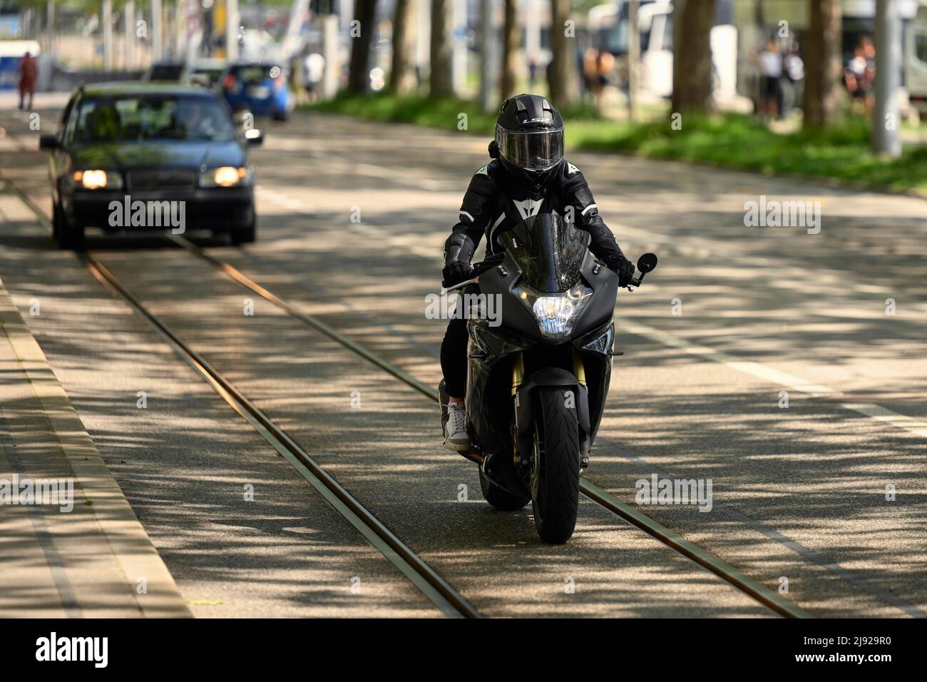 Motocycliste Banque D'Images