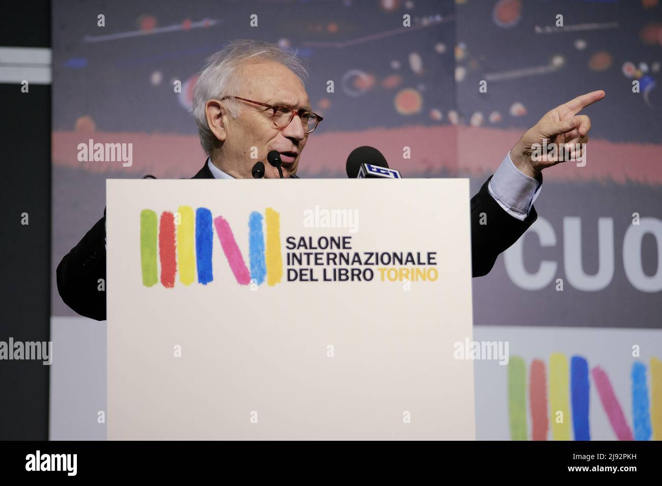 Turin, Turin, Italie. 19th mai 2022. Ouverture de l'édition 34th de la Foire internationale du livre de Turin. (Credit image: © Bruno Brizzi/Pacific Press via ZUMA Press Wire) Banque D'Images