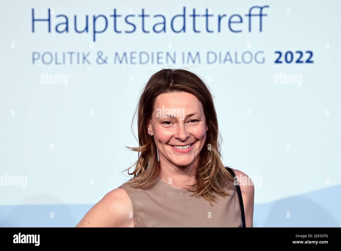 Berlin, Allemagne. 19th mai 2022. Présentateur Anja Reschke vient à l'ARD Hauptstadttreff. Crédit : Soeren Stache/dpa/Alay Live News Banque D'Images