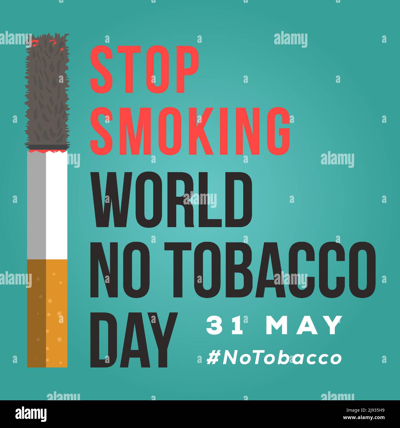 arrêtez de fumer, le monde pas de tabac jour illustration design bannière affiche Illustration de Vecteur