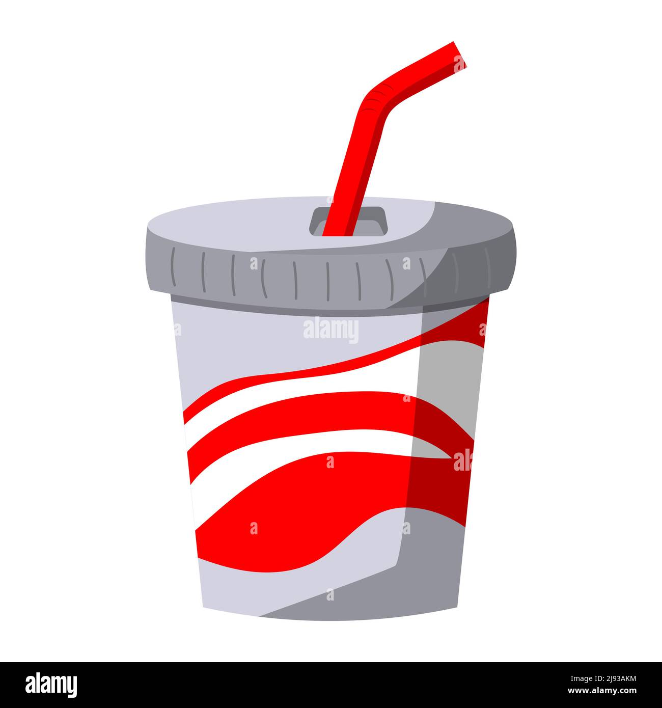 Illustration d'un verre de coke, illustration vectorielle sur fond blanc. Illustration de Vecteur